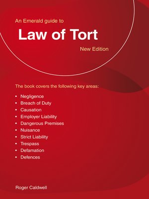 cover image of Guide to the Law of tort